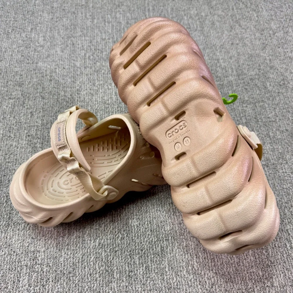 Crocs Echo Ombre Clog Mens 11 Womens 13 Tan Beige Trail Comfort Shoes‎